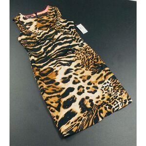 NWT Vintage‎ INC International Concepts Womens Black Brown Sheath Dress Size 2